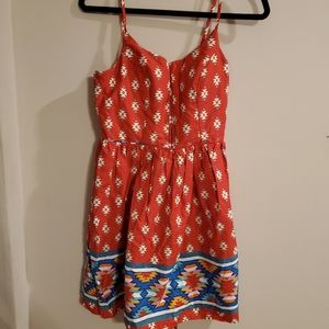 Red corset back dress